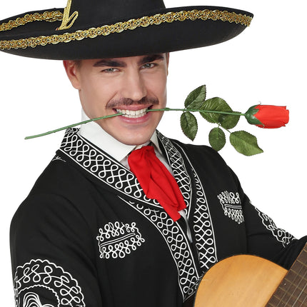 Widmann SRL Rode nep roos 44cm