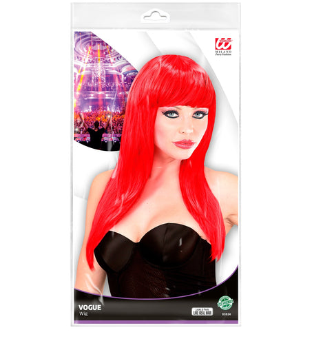 Widmann SRL Rode pruik lang haar