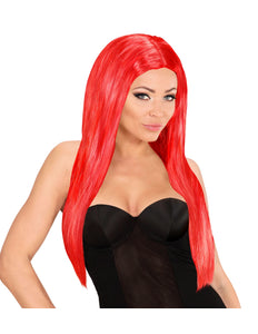 Widmann SRL Rode pruik met lang stijl haar