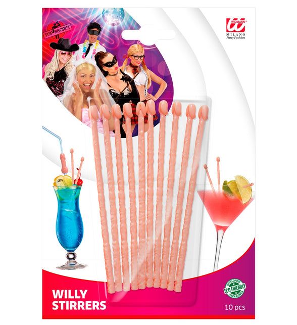 Widmann SRL Roerstokjes piemel 10 stuks