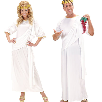 Widmann SRL Romeinse toga wit unisex