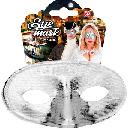 Widmann SRL Rond zilver oogmasker masquerade