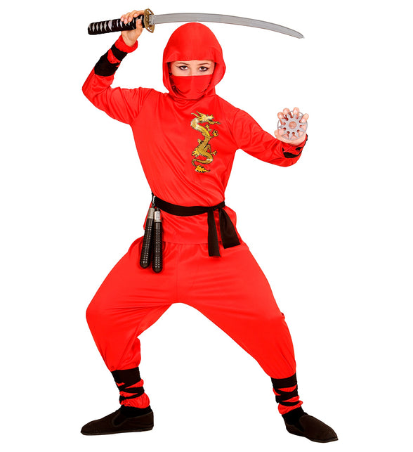 Widmann SRL Rood draak ninja pakken voor kids