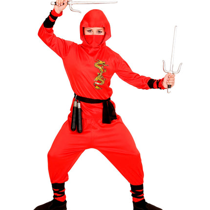 Widmann SRL Rood draak ninja pakken voor kids