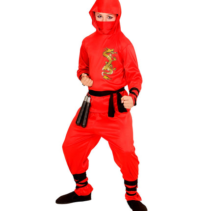 Widmann SRL Rood draak ninja pakken voor kids