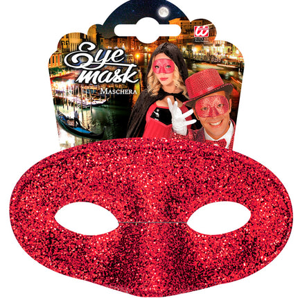 Widmann SRL Rood glitter oogmasker
