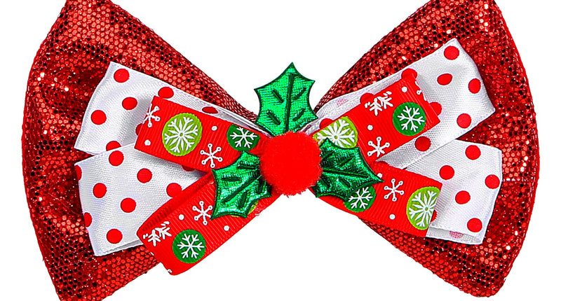 Widmann SRL Rood glitterstrikje kerstmis