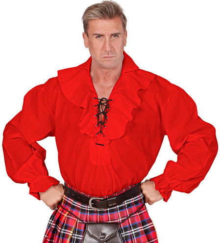 Widmann SRL Rood piratenshirt volwassenen