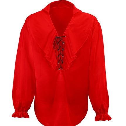 Widmann SRL Rood piratenshirt volwassenen