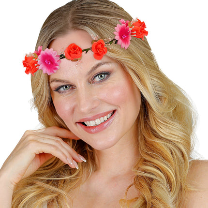 Widmann SRL Roze bloemen hoofdbandjes