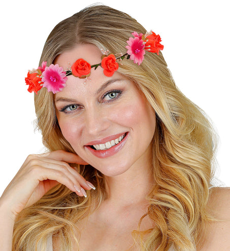 Widmann SRL Roze bloemen hoofdbandjes