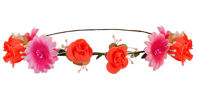 Widmann SRL Roze bloemen hoofdbandjes