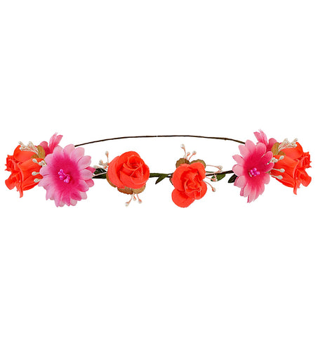 Widmann SRL Roze bloemen hoofdbandjes
