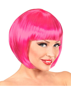 Widmann SRL Roze boblijn pruik dame