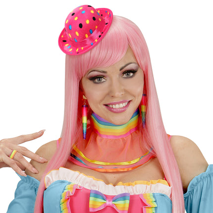 Widmann SRL Roze bolhoed met stippen