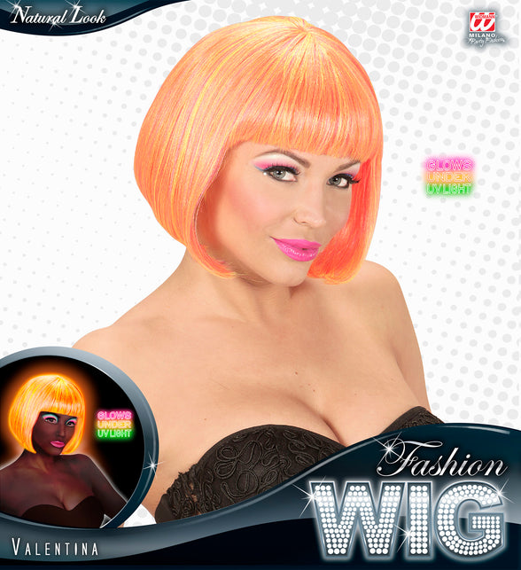 Widmann SRL Roze /gele Pruik Valentina mix