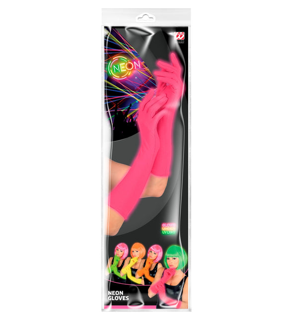 Widmann SRL Roze handschoenen neon lang