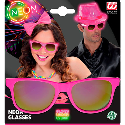 Widmann SRL Roze karakter bril Blues brother