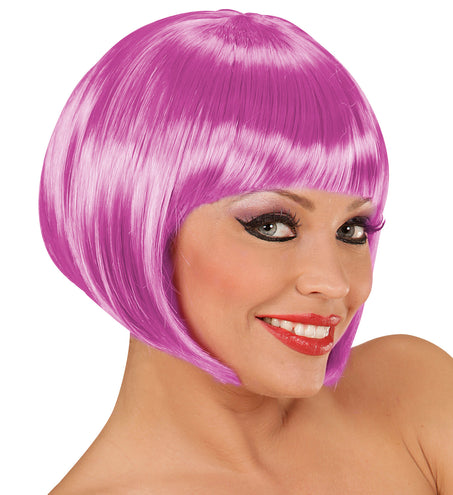 Widmann SRL Roze/ Magenta boblijnpruik dames