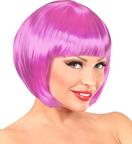 Widmann SRL Roze/ Magenta boblijnpruik dames