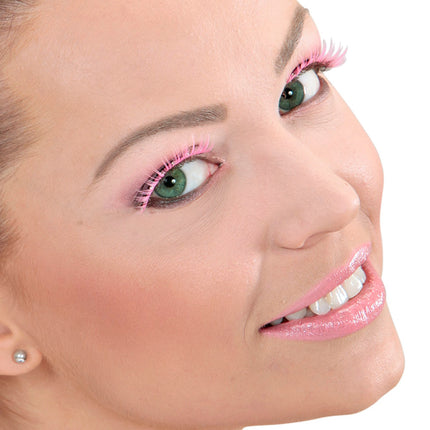 Widmann SRL Roze oogwimpers met strass