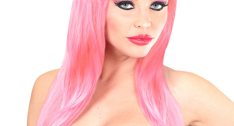 Widmann SRL Roze pruik langer haar