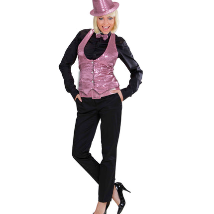 Widmann SRL Roze showriem met glitters