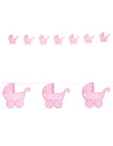 Widmann SRL Roze slinger met kinderwagentjes