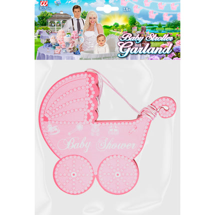 Widmann SRL Roze slinger met kinderwagentjes