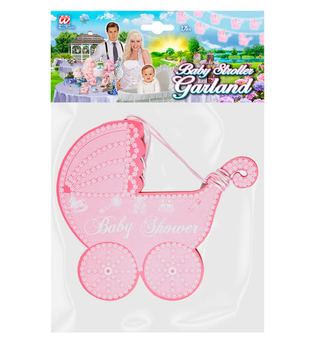 Widmann SRL Roze slinger met kinderwagentjes