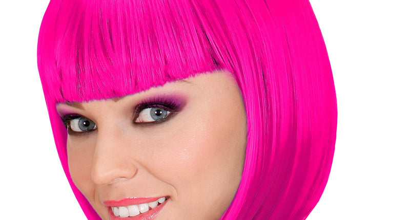 Widmann SRL Roze/fuchsia Pruik Lou Lou