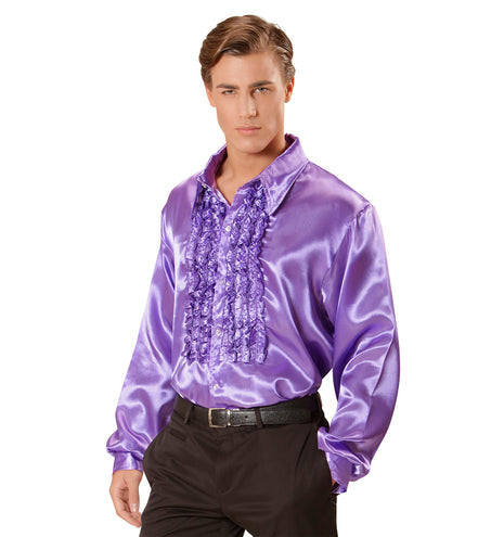 Widmann SRL Ruche blouse satijn paars
