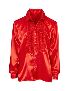 Widmann SRL Ruche blouse satijn rood