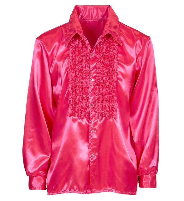 Widmann SRL Ruche blouse satijn roze