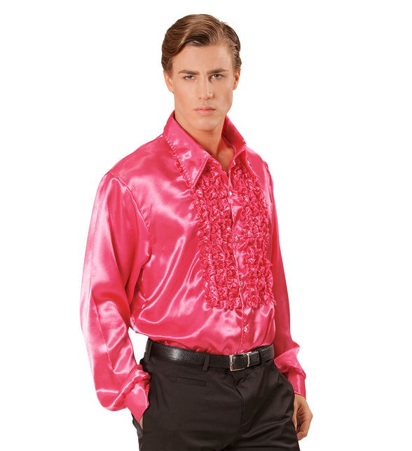 Widmann SRL Ruche blouse satijn roze