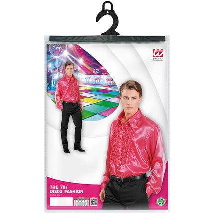 Widmann SRL Ruche blouse satijn roze