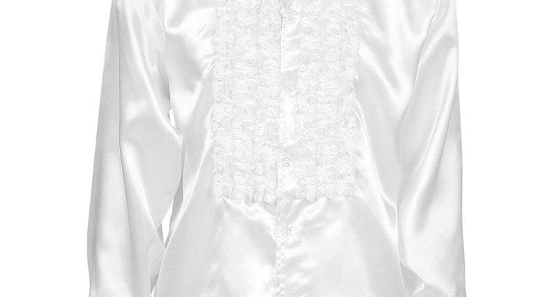 Widmann SRL Ruche blouse satijn wit