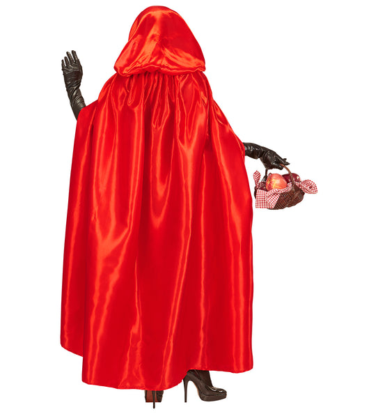 Widmann SRL Satijnen cape rood met muts