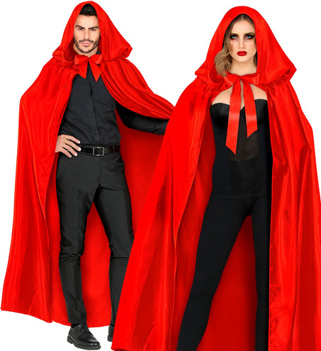 Widmann SRL Satijnen cape rood met muts