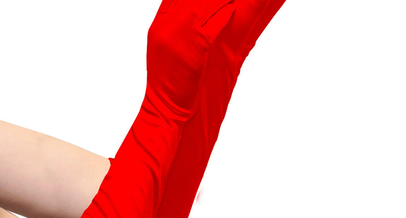 Widmann SRL Satijnen handschoenen rood kind