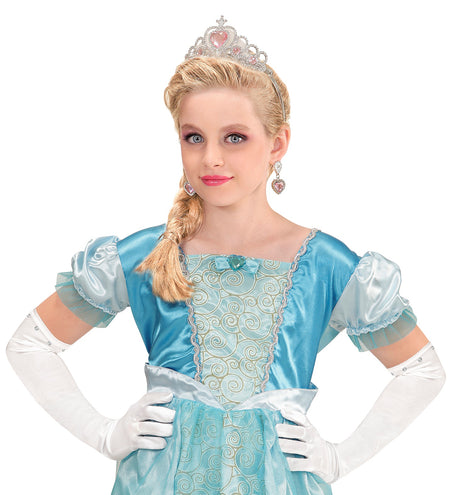 Widmann SRL Satijnen handschoenen wit kinderen