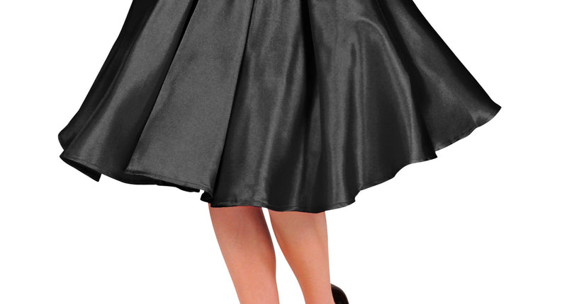 Widmann SRL Satijnen rok zwart met petticoat