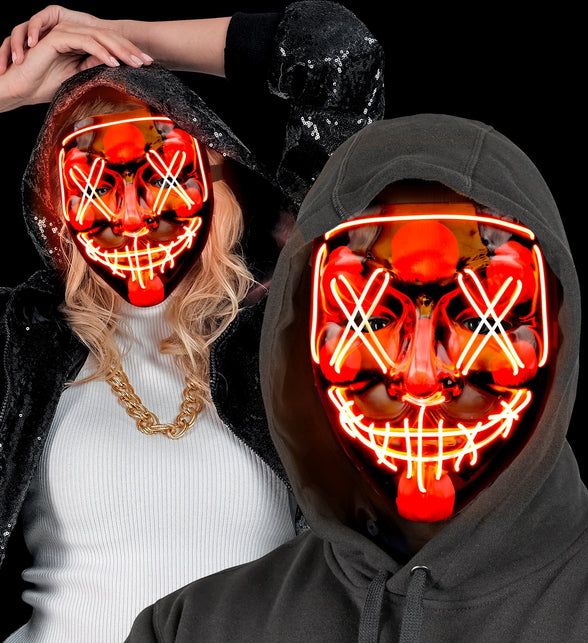 Widmann SRL Scary masker rood led