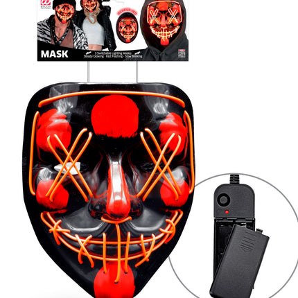 Widmann SRL Scary masker rood led