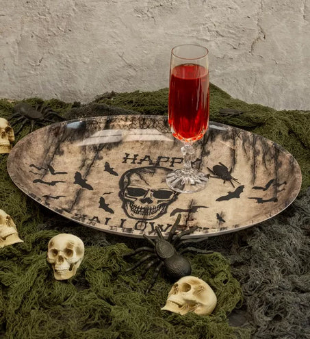 Widmann SRL Schaal happy halloween schedel 40 x 30,5 cm