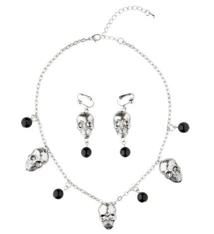 Widmann SRL Schedel ketting met oorbellen