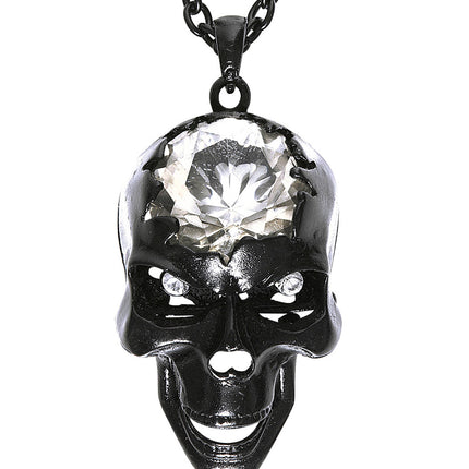 Widmann SRL Schedel ketting zilver zwart