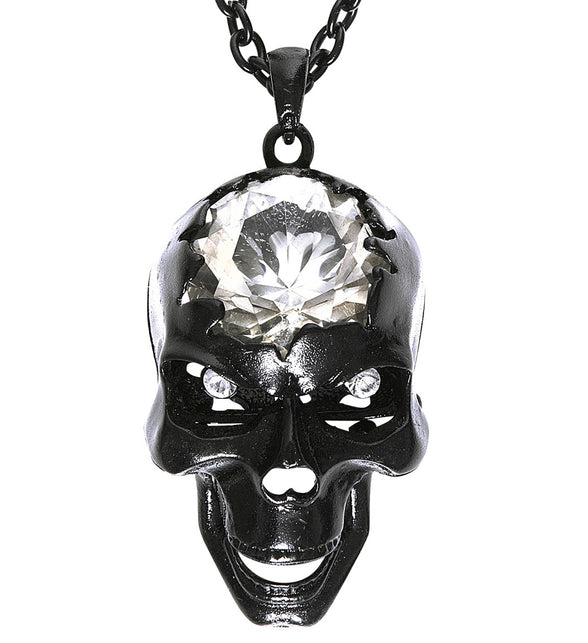Widmann SRL Schedel ketting zilver zwart