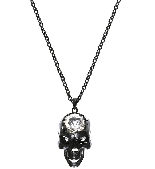 Widmann SRL Schedel ketting zilver zwart