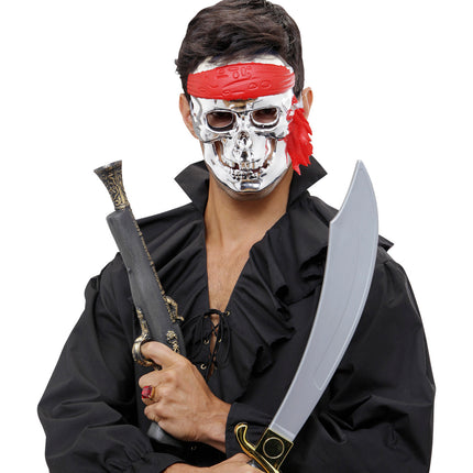 Widmann SRL schedelmasker piraat zilver